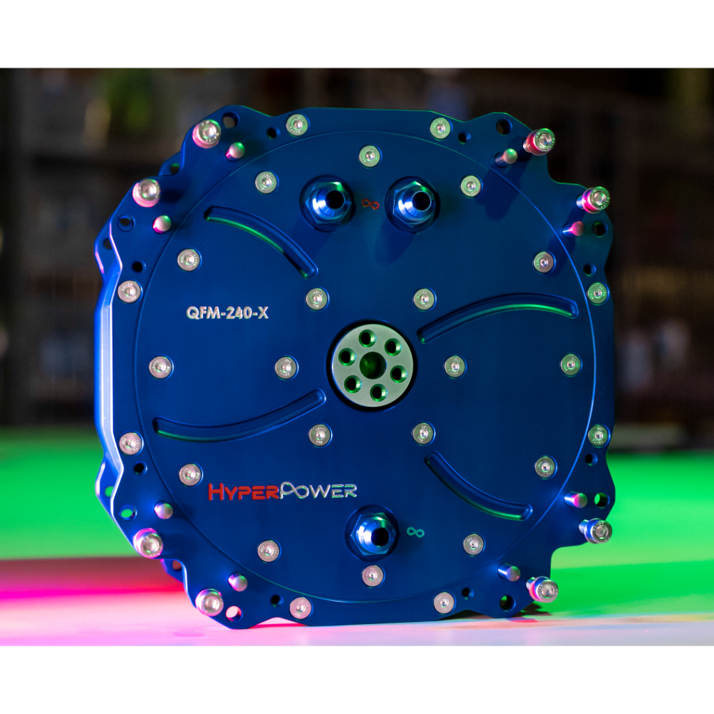 Rear view of "True Blue!" ...our QFM-240-X Electric Aircraft Motor