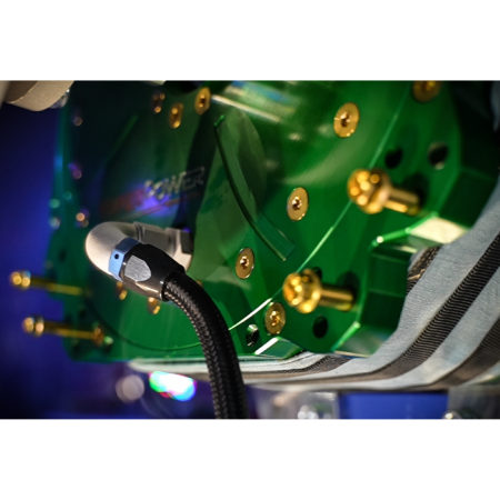 A sneak peek of the Cryogenic Cooling System freezing air around the inlet of our SuperConducting enabled QFM-360-X Ultra-High-Torque eMachine