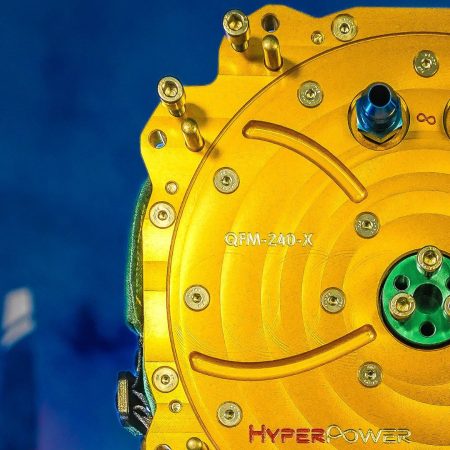 Featuring a 240mm Rotor, spinning on Ceramic Bearings, shrouded in Cannabis Fibre & Kevlar, fixtured to 7075 Alloy, weighing in at 42kg, capable to over 600HP; it's made in Australia!