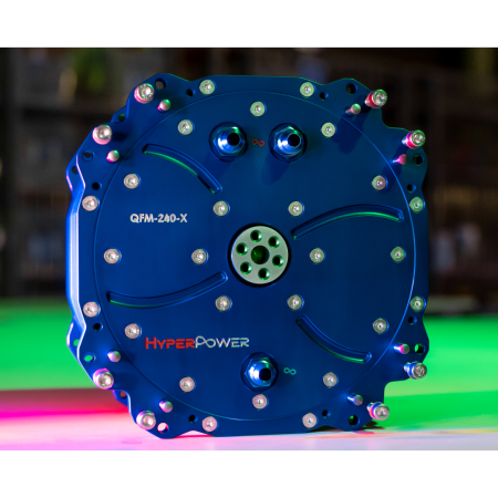 Rear view of "True Blue!" ...our QFM-240-X Electric Aircraft Motor