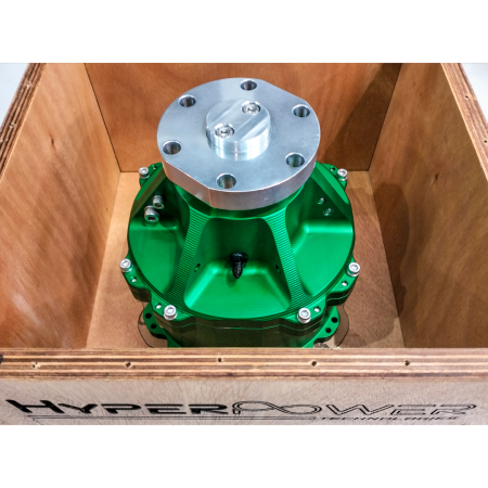 The Lil' Green eMachine! QFM-180-X + QFS-180-P Drive Snout with Aviation Propeller Mount = 200kW, Dual Controller Redundancy, Oiling System, Titanium/Carbon/Hemp bits...