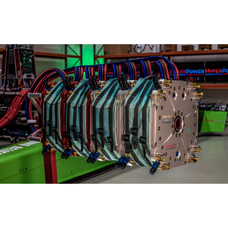 Stacked and packed with 5,000HP! This HyperArray of 4x QFM-360-X Cryogenic Electric Motors measures 720mm in length